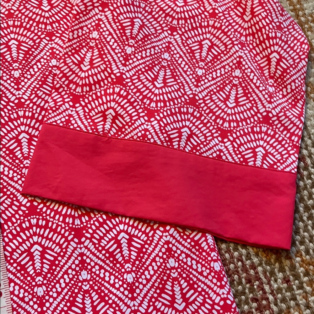 NWOT Coolibar Sun Protection Shift Dress Coral and White size xl - Picture 6 of 9